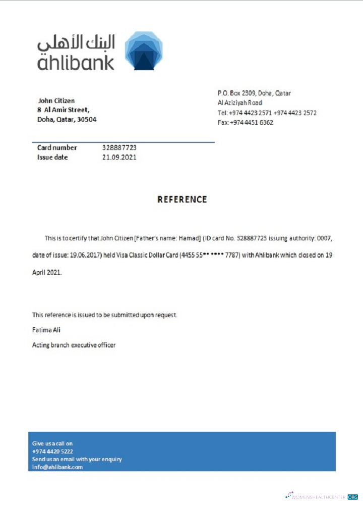 Download Qatar Ahli bank closure reference Photoshop template